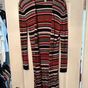 Striped Long Cardigan